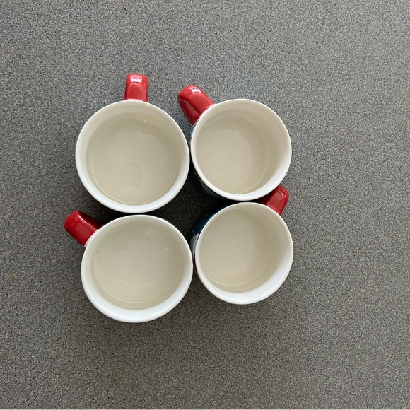 NWT Pier 1 set of 4 stacking Christmas puppy dog design mugs with holder. - Picture 4 of 6